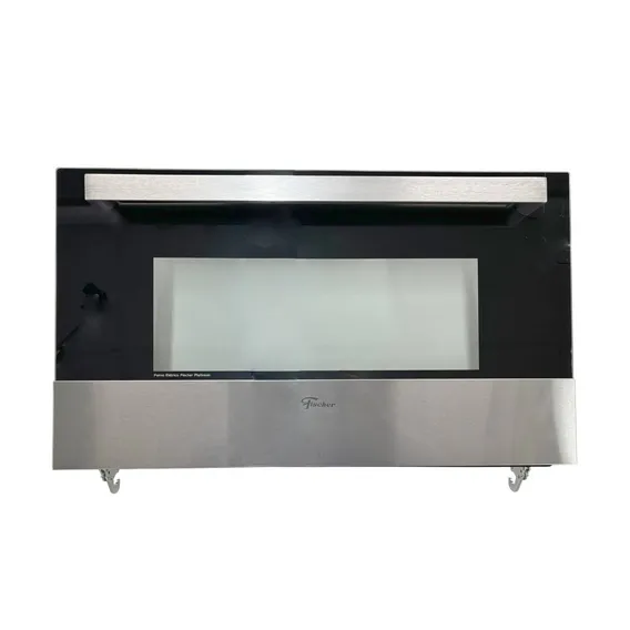 Tampa Porta Vidro Forno Fischer Platinium De Embutir Foto 1