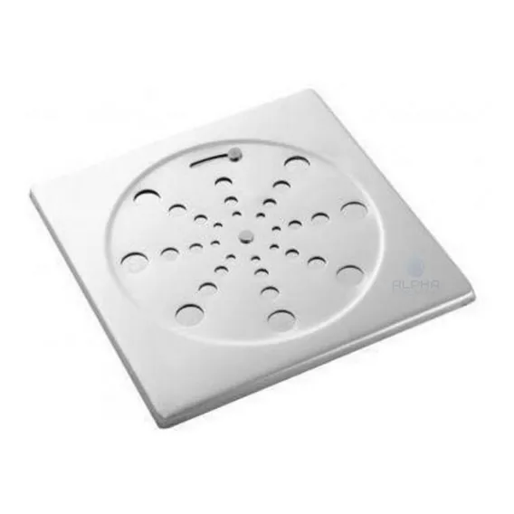 Tampa Ralo Grelha Quadrado 10x10cm Inox Abre/ Fecha Tq05 Foto 1