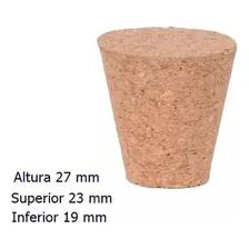 Tampa Rolha Cortiça Conica 27x23x19mm 5pçs Foto mini  2