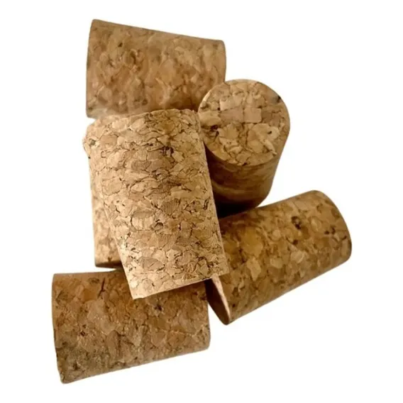 Tampa Rolha Cortiça Conica 27x23x19mm 5pçs Foto 1