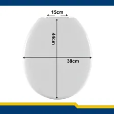 Tampa Vaso Sanitario Almofadada Universal Vaso Oval Branco Foto mini 3