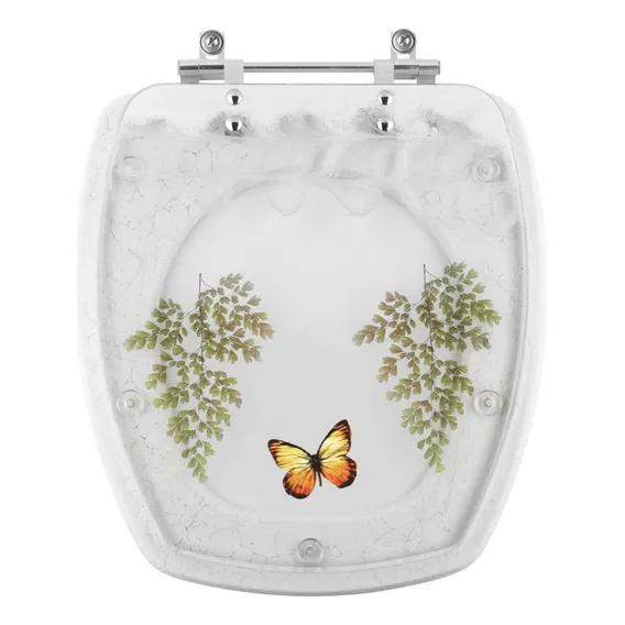 Tampa Vaso Sanitário Decorado Art Branco Para Bacia Incepa Foto 1