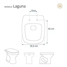 Tampa Vaso Sanitário Decorado Laguna Branco Para Bacia Hervy Foto mini 2