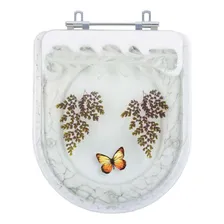 Tampa Vaso Sanitário Decorado Smart Branco Para Bacia Celite Foto  mini 1