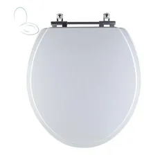 Tampa Vaso Sanitário Madeira Laqueada Izy Para Bacia Deca Cor Branco Foto mini 1