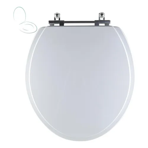 Tampa Vaso Sanitário Madeira Laqueada Izy Para Bacia Deca Cor Branco Foto 1