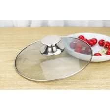 Tampa Vidro 20cm Panela Frigideira Caçarola Pomel Luxo Inox Foto mini 2