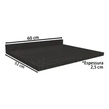 Tampo Para Balcão 60 cm S510 Preto Brilho Kappesberg Foto mini  2