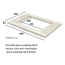 Tampo Para Balcão Cooktop 80cm Americana Calcare - Henn Foto mini 4