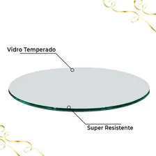 Tampo Para Mesa De Vidro Temperado 8mm Incolor 50cm Foto mini 2