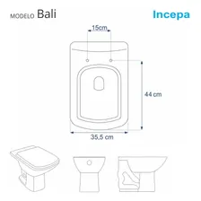 Tampo Vaso em Resina de Poliéster para modelo Bali Branco para Louça Incepa Foto mini  3