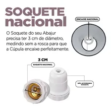Tangerina Mca Kit 2 Cupula De Abajur Grande 30x20x50cm Preta Soq 3,5cm Foto mini 4