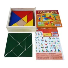 Tangram Com 10 Jogos 70 Peças Quebra Cabeça Infantil Foto mini 3