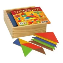 Tangram Com 10 Jogos 70 Peças Quebra Cabeça Infantil Foto mini 1