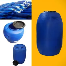 Tanque 240l - Bombona / Tambor / Barrica / Coleta Água Cor Azul Foto mini 2