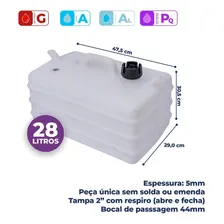 Tanque 28 Litros Com Pescador Fixo De Nylon Foto mini 2
