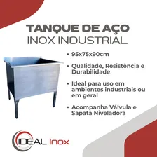Tanque Aço Inox Industrial Reforçado 95x75x90cm 304,5 L Foto mini  2