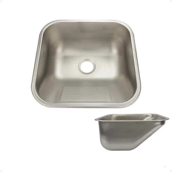 Tanque Inox 40x40 Tecnocuba Aço 304 Acetinado Válvula+sifão Foto 1