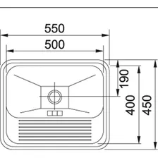 Tanque Inox 500x400x230mm Monobloco Franke Alto Brilho Foto mini  3