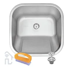 Tanque Inox Encaixe Tramontina 40x40cm Acetinado 23l+brinde Foto mini 1