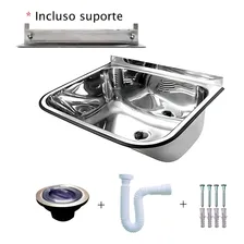 Tanque Parede Docol Monobloco 55x45x23 Inox Alto Brilho Cor Cromo Foto mini 2