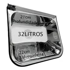 Tanque Parede Docol Monobloco 55x45x23 Inox Alto Brilho Cor Cromo Foto mini 3