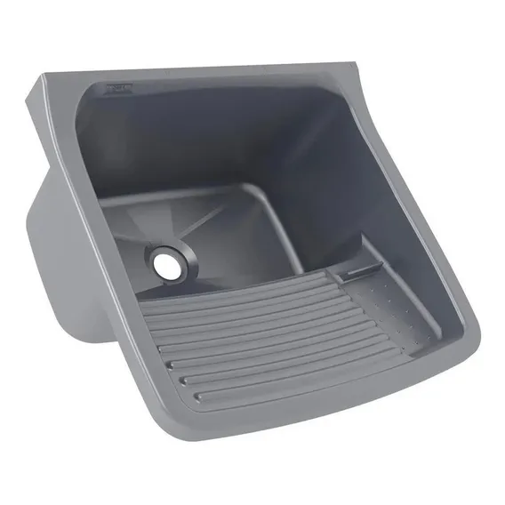 Tanque Plastico Para Lavar Roupas 22l Prata - Astra Foto 1