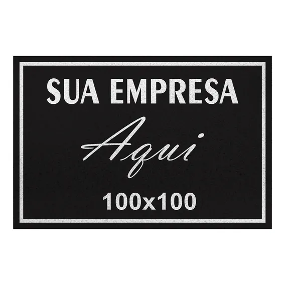 Tapete Capacho 100x100 Personalizado Logomarca Empresa Loja Foto 1