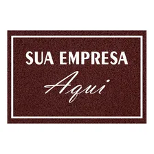 Tapete Capacho 100x60 Personalizado Logomarca Empresa Loja Desenho Do Tecido Pers. Bordo Foto  mini 1