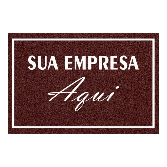 Tapete Capacho 100x60 Personalizado Logomarca Empresa Loja Desenho Do Tecido Pers. Bordo Foto 1