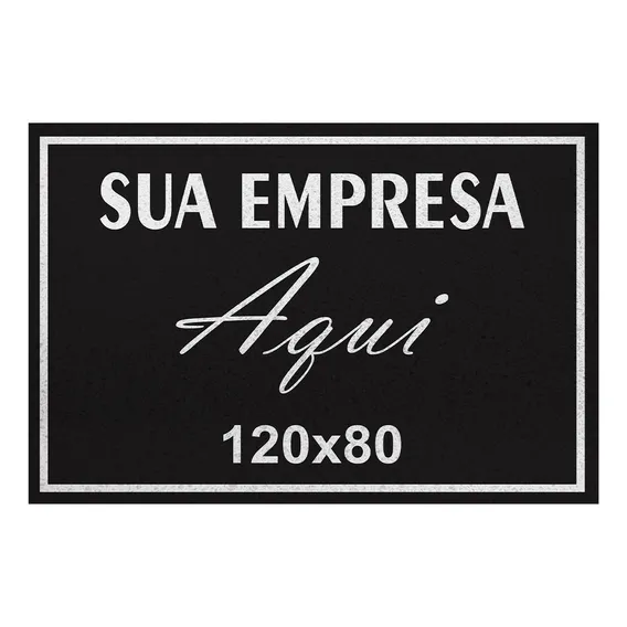 Tapete Capacho 120x80 Personalizado Resistente Cor Azul Comprimento 120 Cm Desenho Do Tecido Tapete Capacho Personalizado Largura 80 Cm Foto 1