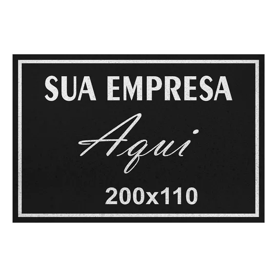 Tapete Capacho 200x110 Personalizado Logomarca Empresa Loja Foto 1