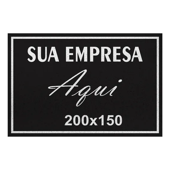 Tapete Capacho 200x150 Personalizado Logomarca Foto 1
