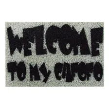 Tapete Capacho Divertido Boas Vindas Welcome To My Cafofo Cor Prateado Foto mini 1