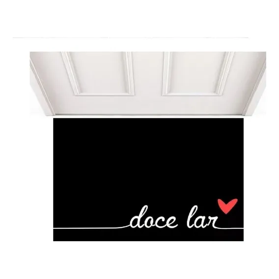 Tapete Capacho Doce Lar 80x50 13mm Esp Cores Aproveite! Cor - Desenho do tecido Trama Vinílica 13mm Emborrachado Antiderrapante Foto 1