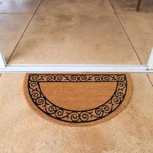 Tapete Capacho Entrada Apartamento Casa Meia Lua Estampado Desenho Do Tecido Moldura Foto mini 2