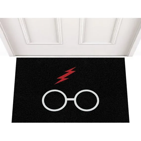 Tapete Capacho Geek Harry Potter 60x40 Divertido 13mm Cor - Desenho do tecido Trama Vinílica 13mm Foto 1