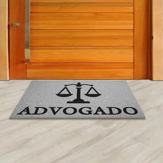 Tapete Capacho Legal Capacho Profissão Advogado Cor Prata-preto Capacho Profissão Advogado Foto 1