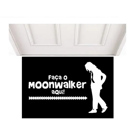 Tapete Capacho Moonwalker Divertido 60x40 13mm Espessura Cor - Desenho do tecido Trama vinilica Foto 1