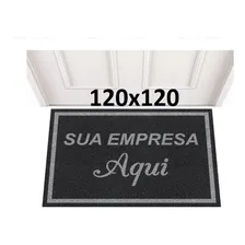 Tapete Capacho Redondo 120x120 Personalizado Loja Comércio Comprimento 120 Cm Cor - Desenho Do Tecido Trama VinÃlica 13mm Emborrachado Antiderrapante Largura 120 Cm Foto mini 2