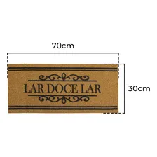 Tapete Capacho Vinil Long Lar Doce Lar Kapazi Entrada Porta Cor Marrom-claro Foto mini 2
