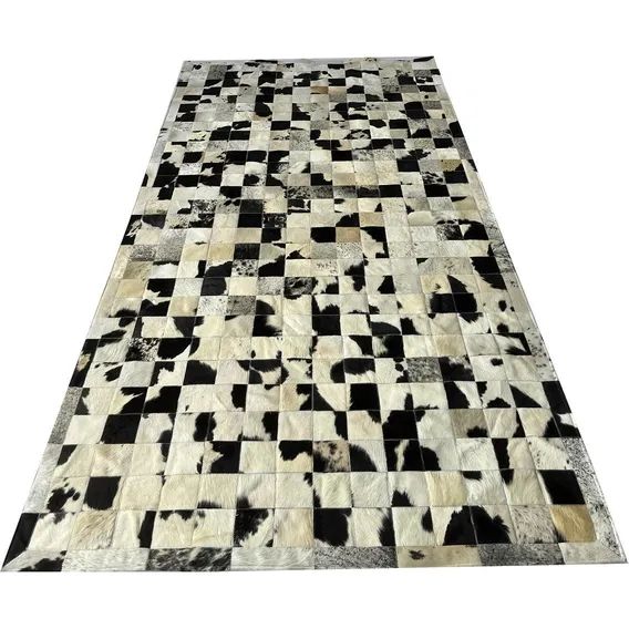 Tapete Couro Preto Branco Salino Amarelo 1,50x3,00 C/b Pç 10 Foto 1