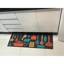 Tapete Cozinha Antiderrapante Estampado Passadeira Foto  mini 1
