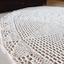 Tapete Crochê Vivi Crochet Crochê Redondo Cor Cru Geométrico Foto mini 3
