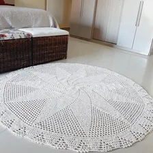 Tapete Crochê Vivi Crochet Crochê Redondo Cor Cru Geométrico Foto mini 1