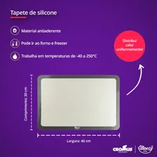 Tapete Culinário Silicone Antiaderente 30 X 40 Cm Foto mini 2