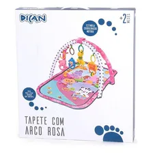 Tapete De Atividade Infantil Almofadado Com Arco Rosa 2m Foto mini  2