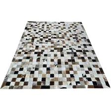 Tapete De Couro Marrom Misto 1,70x2,20 Com Bordas Foto mini 1