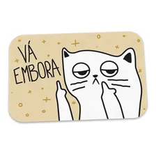 Tapete De Porta Gatinho Irritado Vá Embora Decore Sua Casa Foto mini 1