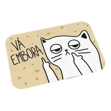 Tapete De Porta Gatinho Irritado Vá Embora Decore Sua Casa Foto mini 4